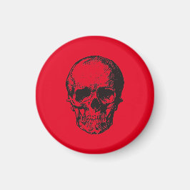 Skull Red Pop Art Magnet
