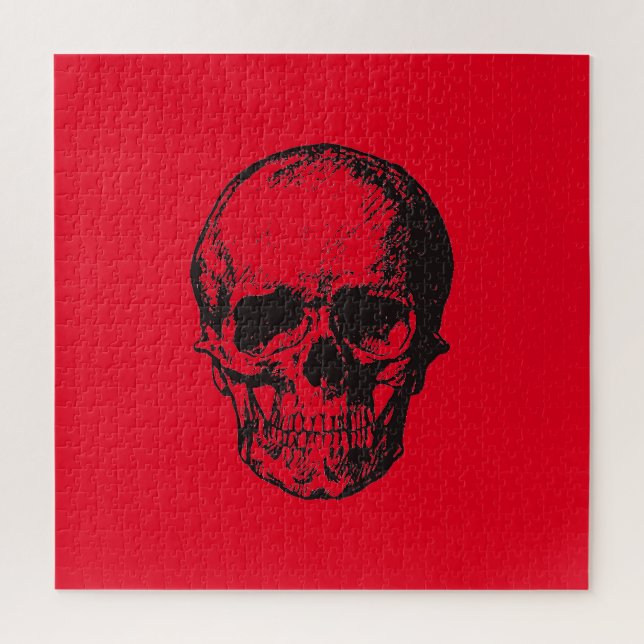 Skull Red Pop Art Puzzle (Vertikal)