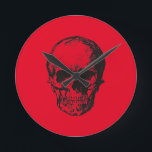 Skull Red Pop Art Runde Wanduhr<br><div class="desc">Dieses Produkt war sehr gut und ich Liebe, wie einfach es ist für individuelles Design. Das Design war sehr einfach, daher bin ich sehr zufrieden, wenn ich kreiere.</div>