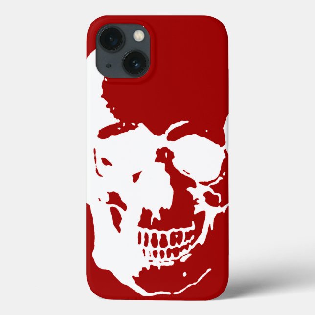 Skull Red White Metal Fantasy Art iPad Air Hüllen (Rückseite)