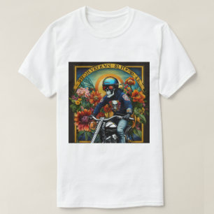 "Skull Rider: Eine kühne Fahrt durch lebendige Blü T-Shirt