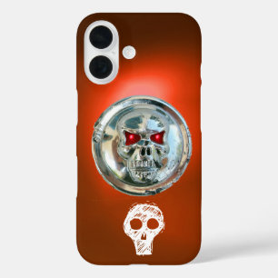 SKULL RIDERS METAL MONOGRAM Orange iPhone 16 Hülle