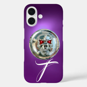 SKULL RIDERS MONOGRAM Lila iPhone 16 Hülle