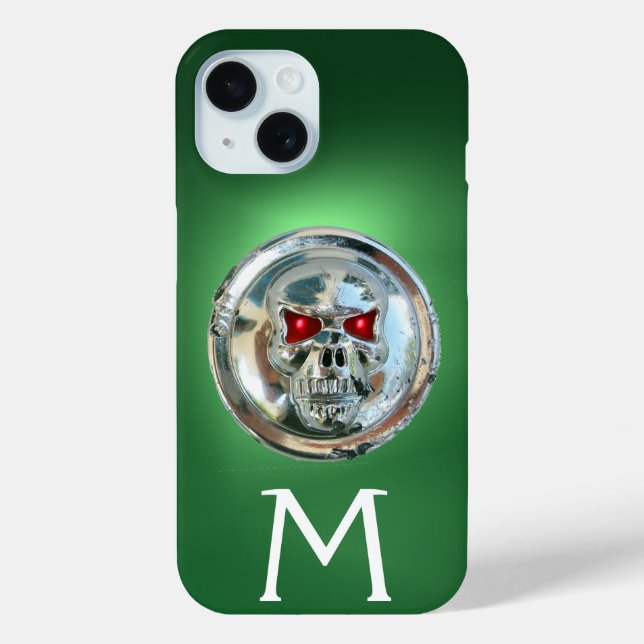 SKULL RIDERS MONOGRAMM grün Case-Mate iPhone Hülle (Rückseite)