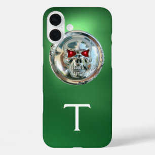 SKULL RIDERS MONOGRAMM grün iPhone 16 Plus Hülle