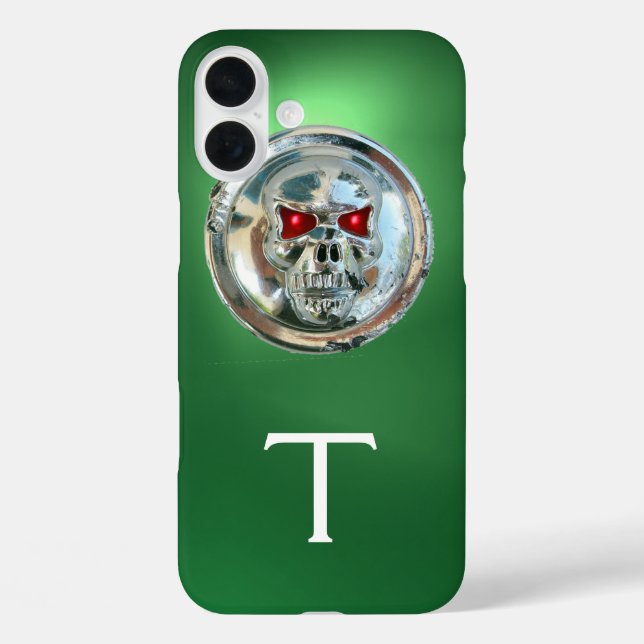 SKULL RIDERS MONOGRAMM grün Case-Mate iPhone Hülle (Rückseite)