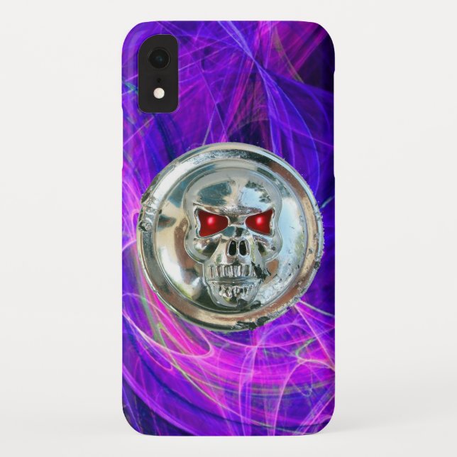 SKULL RIDERS Pink Blue Lila Fraktal Wirbel Case-Mate iPhone Hülle (Rückseite)