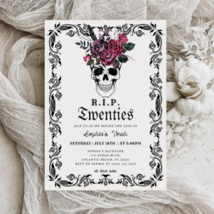 Skull RIP 20s Tod meiner Jugend 30. Geburtstag Einladung