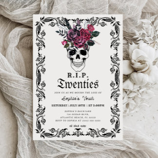 Skull RIP 20s Tod meiner Jugend 30. Geburtstag Einladung
