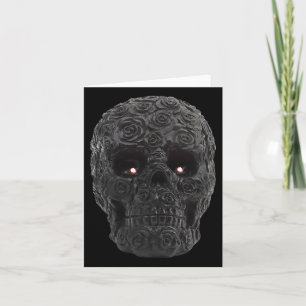 Skull Rose Gothic Floral Halloween Kostümskelett Karte