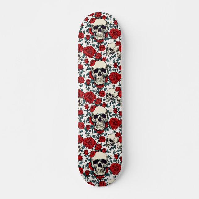Skull & Rose Skateboard Deck (Vorne)
