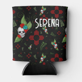 Skull Rose Zia Sun Greenerity Black New Mexico Dosenkühler
