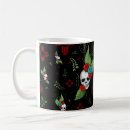 Skull Rose Zia Sun Greenerity Black New Mexico Kaffeetasse
