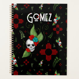 Skull Rose Zia Sun Greenerity Black New Mexico Planer