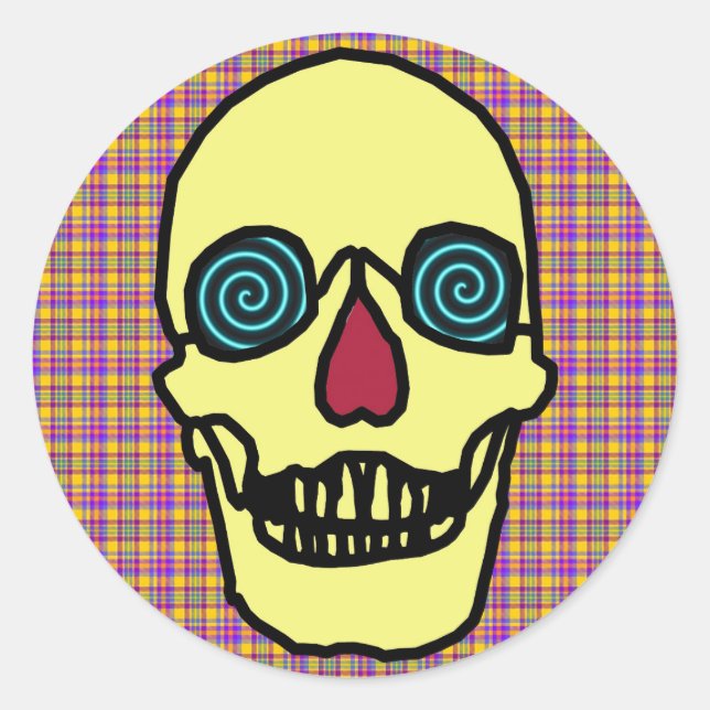 SKULL ROUND STICKER (Vorderseite)