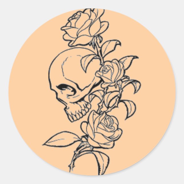 SKULL RUNDER AUFKLEBER (Vorderseite)