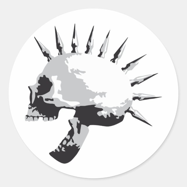 skull runder aufkleber (Vorderseite)