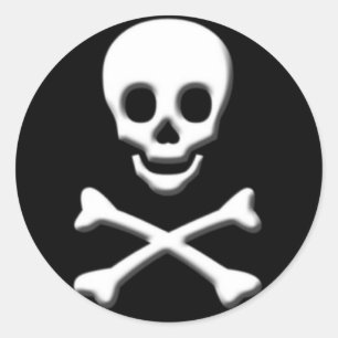 SKULL RUNDER AUFKLEBER