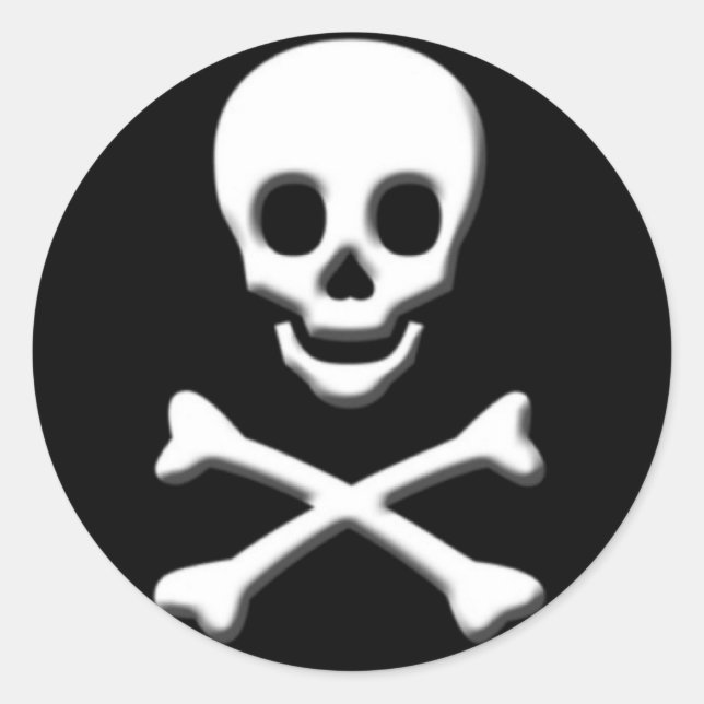 SKULL RUNDER AUFKLEBER (Vorderseite)