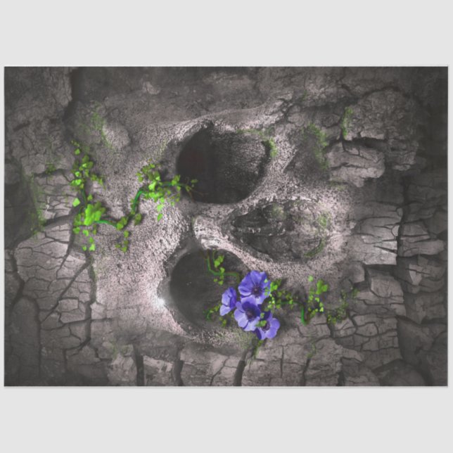 Skull Rustic 12 Decoupage Tissue Paper Seidenpapier (Vorderseite)