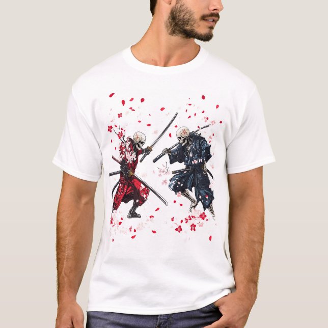 Skull Samurai Duel T-Shirt (Vorderseite)