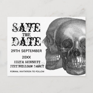 Skull Save the Date Postkarte
