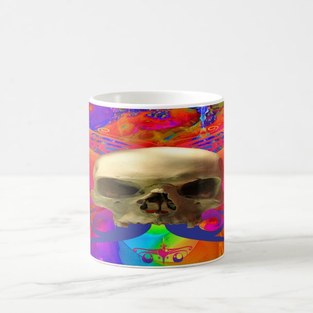 Skull-Schmetterling in Farbe Kaffeetasse (Mittel)