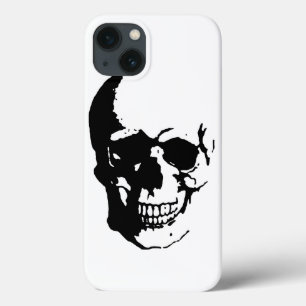 Skull Schwarz-weiß Metal Fantasy Art iPad Air Hüll iPhone 13 Hülle