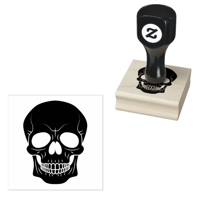 Skull Shape Silhouette Halloween Gummistempel (Stempel)