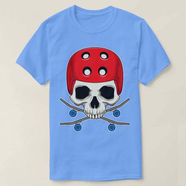 Skull Skater Skateboard Sport T-Shirt (Design vorne)