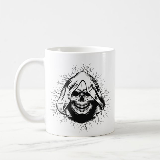 Skull Skeleton Halloween Kaffeetasse (Links)