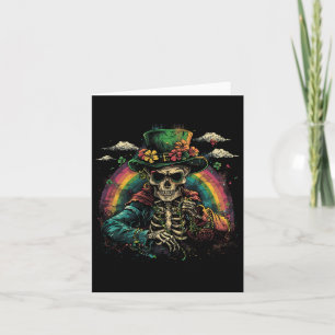 Skull Skeleton - Leprechaun St. Patrick's Day Sain Karte