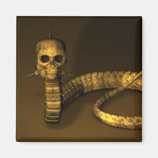 Skull Snake Magnet (Vorne)