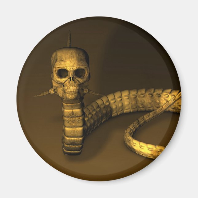 Skull Snake Magnet (Vorne)