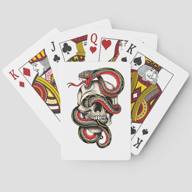 Skull & Snake Playing Cards | Edgy Design Spielkarten (Rückseite)