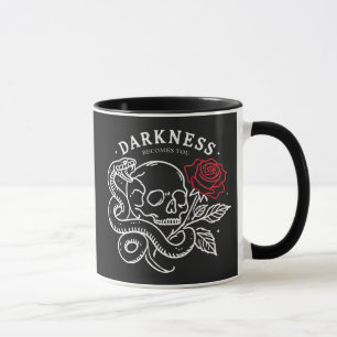 Skull Snake Rose Tasse