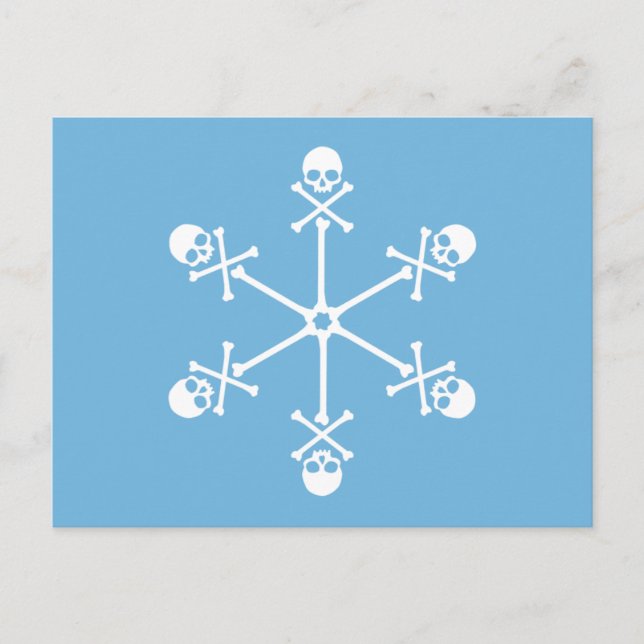 Skull Snowflakes Postkarte (Vorderseite)
