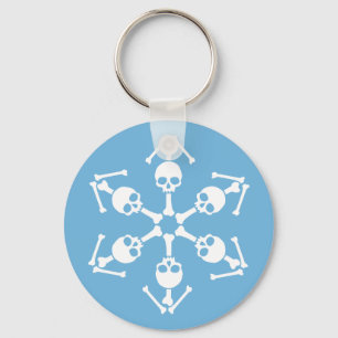 Skull Snowflakes Schlüsselanhänger