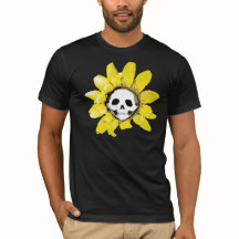 Skull Sonnenblumen Print - Alle Stile Männer/Fraue