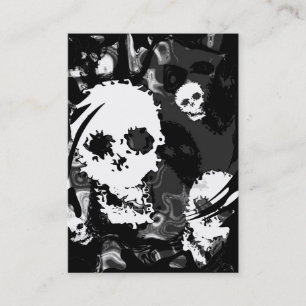 Skull Specters B & W Visitenkarte schwarzer Chubby