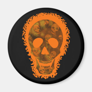 Skull Specters Big Skull Orange Kühlschrankmagnet Magnet
