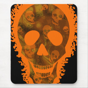 Skull Specters Big Skull Orange Mousepad