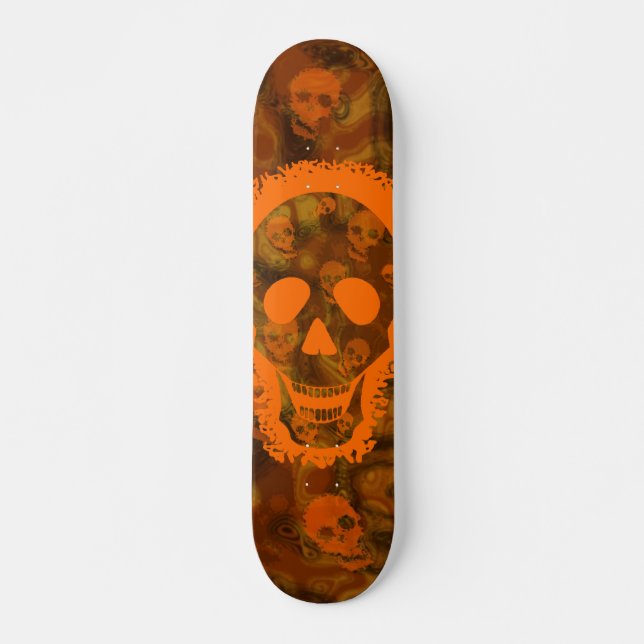 Skull Specters Big Skull Orange Skateboard (Vorne)