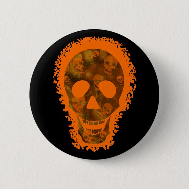 Skull Specters Big Skull Orange-Taste Button (Vorderseite)