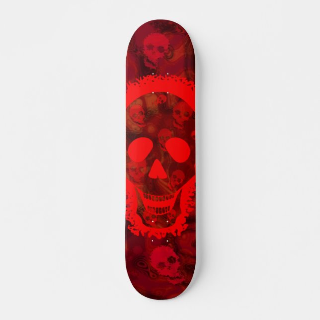 Skull Specters Big Skull Red Skateboard (Vorne)