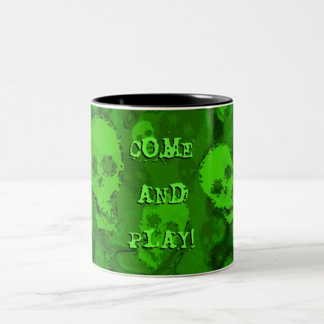 Skull Specters 'Come and Play' Zwei-Töne Tasse Tas (Mittel)