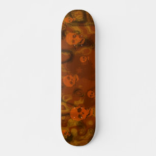 Skull Specters Orange Skateboard