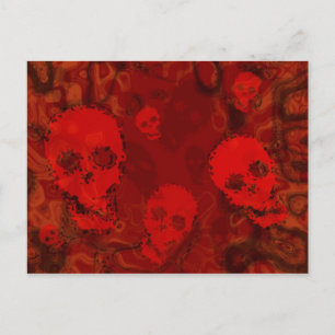 Skull Specters Rote Postkarte