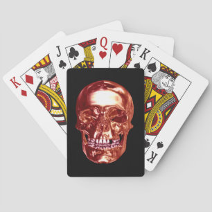 Skull-Spielkarten mit Rotem Chrome Spielkarten