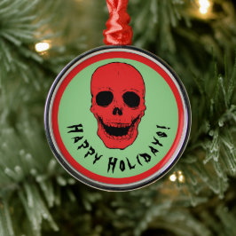 Skull Spooky Horror Ornament Aus Metall